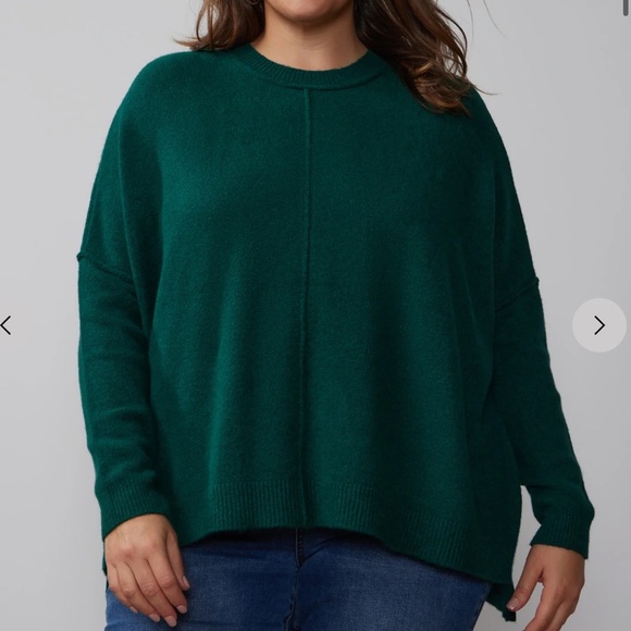 NY & CO Green Boxy Drop Shoulder Sweater 2X - Picture 1 of 8